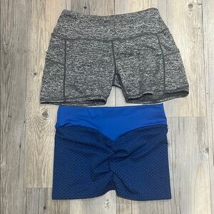 Stylish Women's Gray and Blue Shorts
